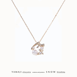 1点のみ❣️天然海水パールピアス　マベパール　天然色　ハンドメイドアクセサリー ◇誕生石が選べる◇Pearl ＆ Moon Pierced 天然パール＆三日月