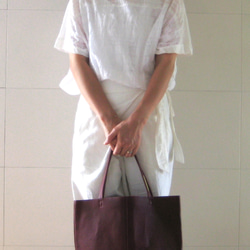 OTONA eco-bag VMサイズ プラチナゴールド　本革製  トートバッグ 10枚目の画像