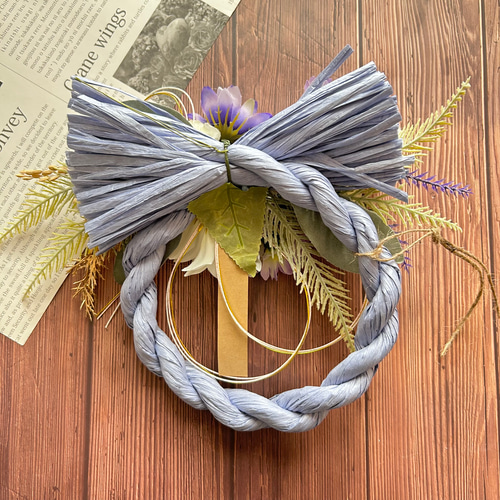 リピーター【 母さんナース 】しめ縄リース４点 お正月飾り しめ縄 No.90 ハート型カラーしめ縄リース2024 ハンドメイドお正月飾り玄関