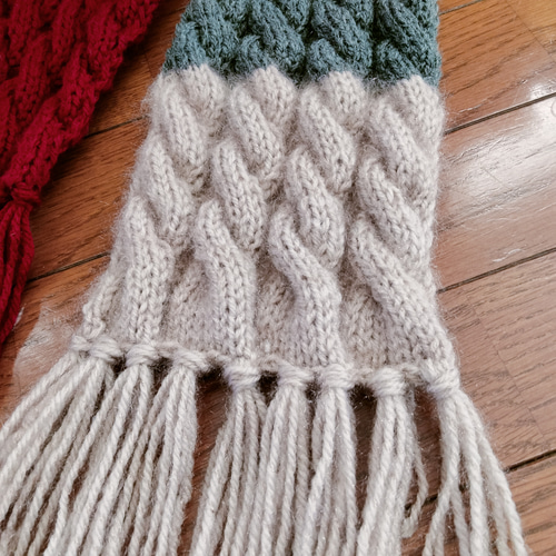 即日発送】#手編みマフラー#ケーブル#3色#ロングマフラー マフラー