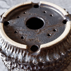 7.5号燻し金彩盆栽鉢669　塊根植物　多肉植物　盆栽　植木鉢　作家鉢　鉢皿　沖縄 6枚目の画像