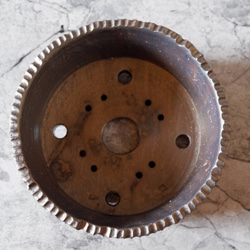 7.5号燻し金彩盆栽鉢669　塊根植物　多肉植物　盆栽　植木鉢　作家鉢　鉢皿　沖縄 5枚目の画像