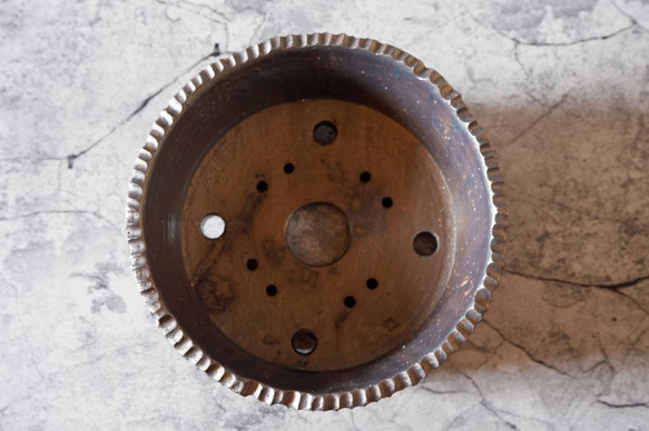 7.5号燻し金彩盆栽鉢669　塊根植物　多肉植物　盆栽　植木鉢　作家鉢　鉢皿　沖縄 5枚目の画像