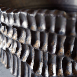 7.5号燻し金彩盆栽鉢669　塊根植物　多肉植物　盆栽　植木鉢　作家鉢　鉢皿　沖縄 2枚目の画像