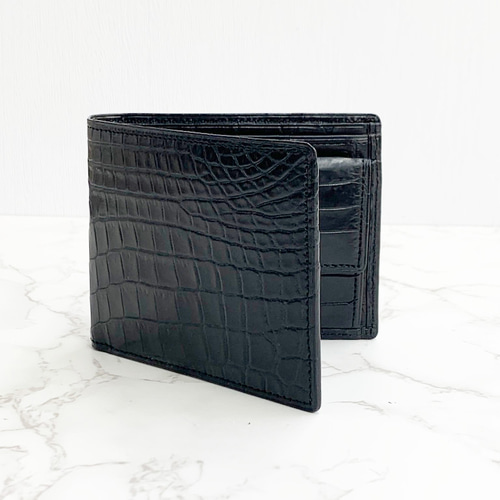 日本製 クロコダイル マット仕上げ 上質 センター取り 無双仕立て