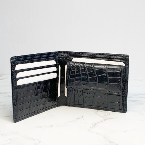 日本製 クロコダイル マット仕上げ 上質 センター取り 無双仕立て