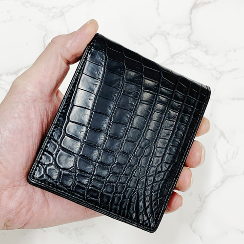 日本製 クロコダイル マット仕上げ 上質 センター取り 無双仕立て