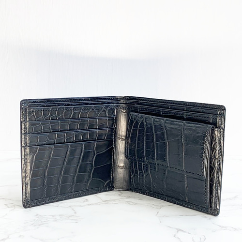 日本製 クロコダイル マット仕上げ 上質 センター取り 無双仕立て