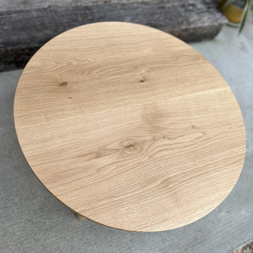 天然木　なら材　ちゃぶ台 ナラの木ラウンドテーブル ちゃぶ台 70㎝ ローテーブル