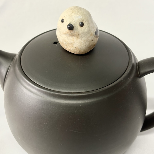 常滑焼『pet pot』〜ぼく、シマエナガ②〜 ポット・急須 美々-mimi