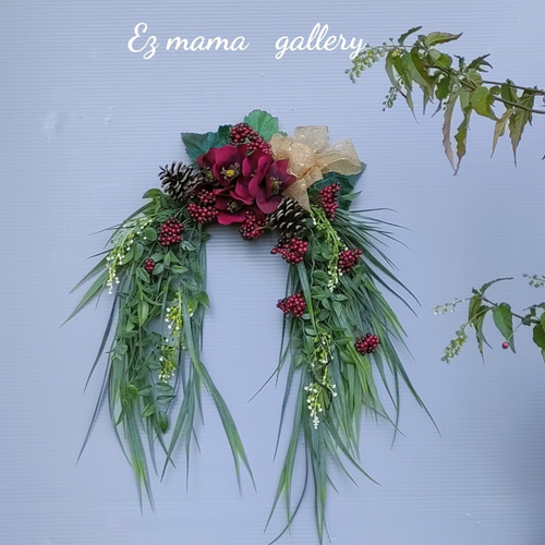 アシンメトリー馬蹄形クリスマスリース アシンメトリー馬蹄形クリスマスリース 【公式通販】