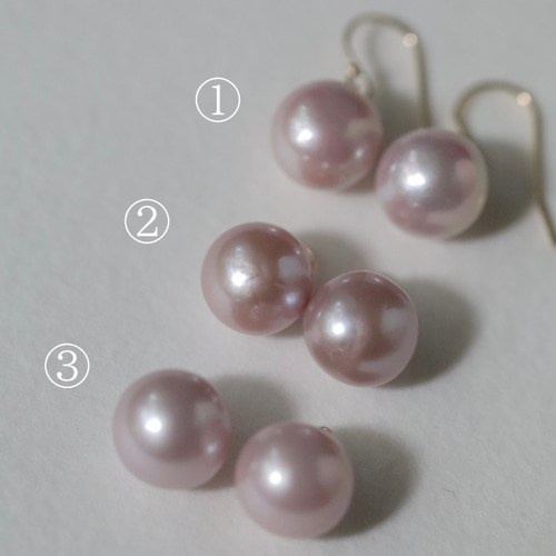 淡水パール　真珠　ピンク　フック金具 淡水パール真珠ピンクフック金具