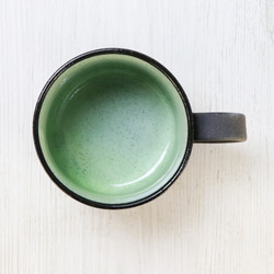 黒土鍵マグ　グリーン【美濃焼】 6枚目の画像