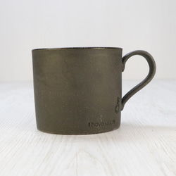 黒土鍵マグ　グリーン【美濃焼】 2枚目の画像