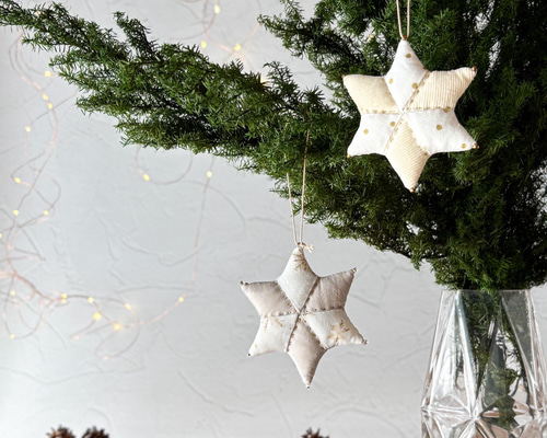 選べるカラー】キラキラお星さまのクリスマスオーナメント モビール