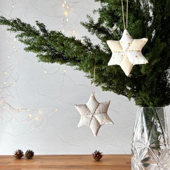 選べるカラー】キラキラお星さまのクリスマスオーナメント モビール
