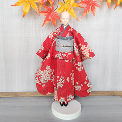 霊妙桜【27cmドール振袖着物】 おもちゃ・人形 手縫いドール着物