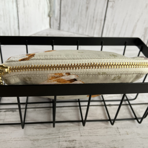 ポーチ☆いろいろ犬柄D(トイプードル ミニチュアダックス他)14cmﾌｧｽﾅｰ