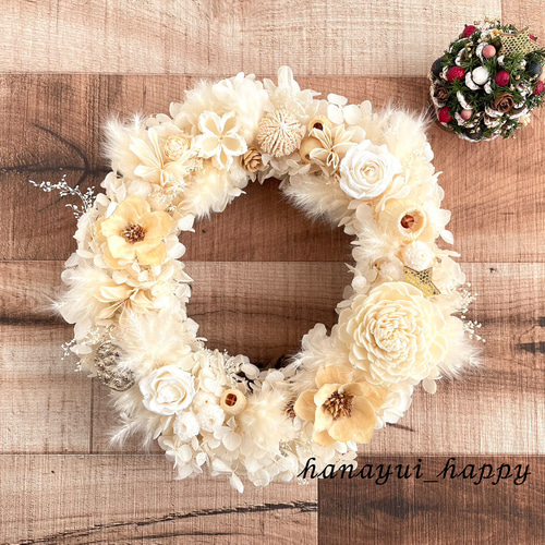 受注制作ナチュラルエレガントなホワイトリース