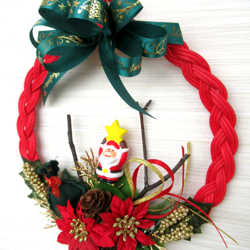 ★　クリスマス✴︎リース ＆Flower SALE 2024 クリスマス リース Mサイズ 24cm ナチュラル