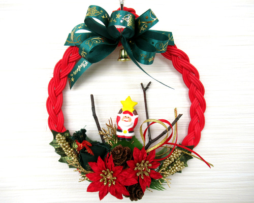 小さめ♪クリスマスリース♪♪ クリスマスリース飾り 小24-3 リース kisetukazari2 通販 18481128