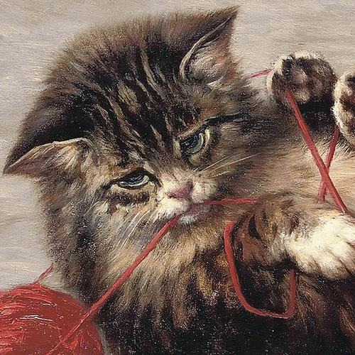 絵画 猫 猫のイラスト アンティーク ロココ フェルメール