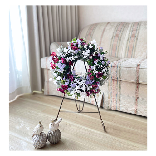 ビオラとガーデンシクラメンの寄せ植えリース ☆*:.｡. 幸せのwreath