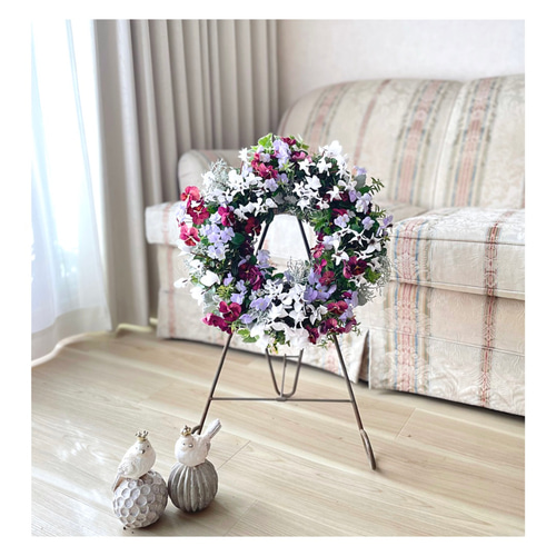 ビオラとガーデンシクラメンの寄せ植えリース ☆*:.｡. 幸せのwreath