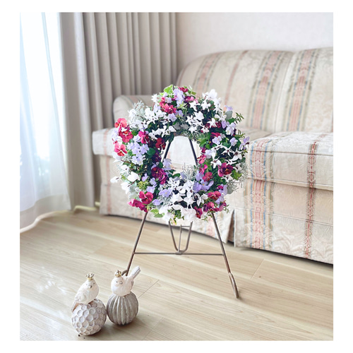 ビオラとガーデンシクラメンの寄せ植えリース ☆*:.｡. 幸せのwreath