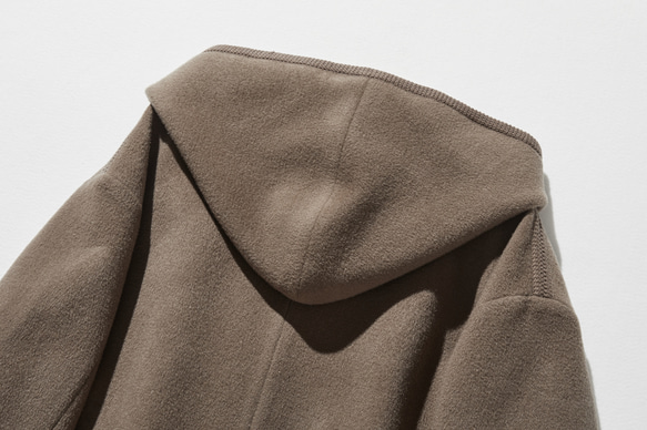 暖かくセンスを高める　フード付きアウター　ウールコート　241018-1 9枚目の画像