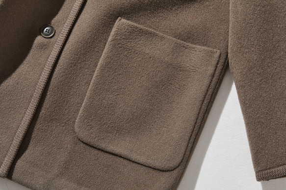 暖かくセンスを高める　フード付きアウター　ウールコート　241018-1 6枚目の画像