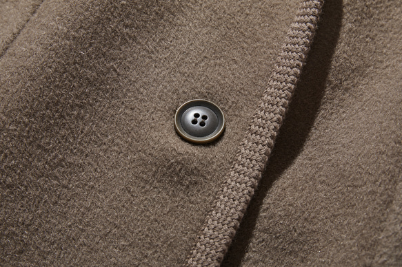 暖かくセンスを高める　フード付きアウター　ウールコート　241018-1 5枚目の画像