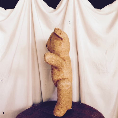 フランスアンティークベア　ベージュけい　ガラスアイ　ぬいぐるみ　テディベア テディベア / クマのぬいぐるみ・Antique Bear / グラスアイ