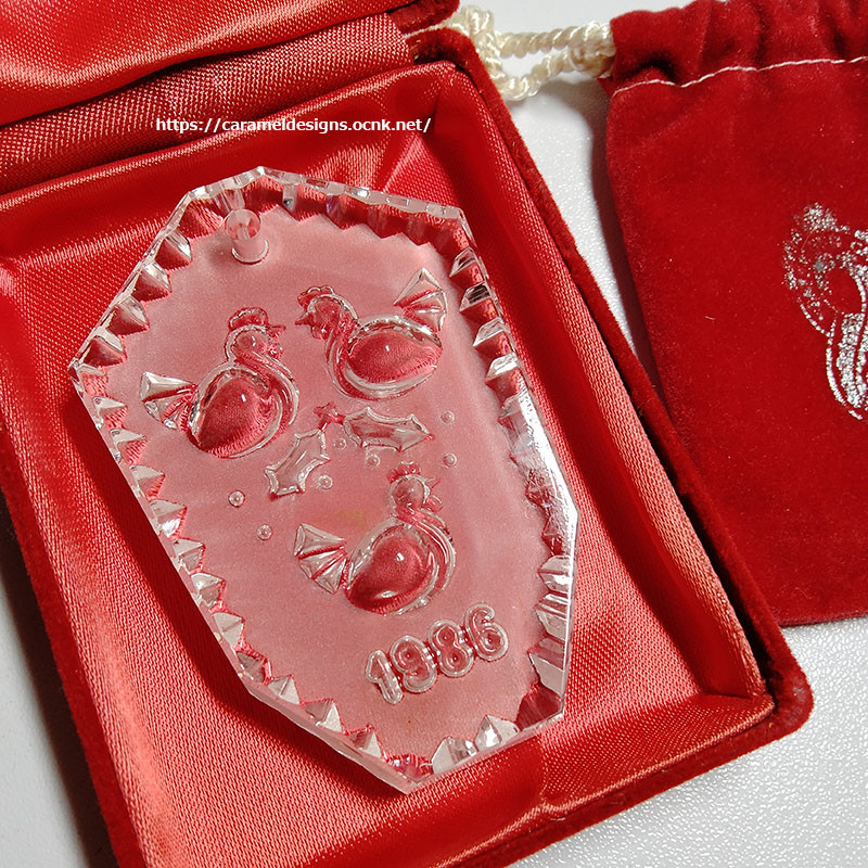 アイルランド、1986年製、クリスタル・クリスマスオーナメント