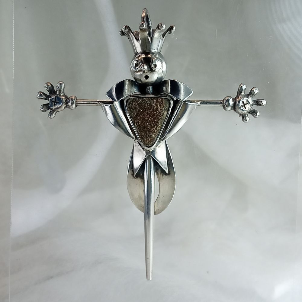 silverアクセサリー　「Scarecrw King」ブローチ＆ペンダントトップ　一点もの