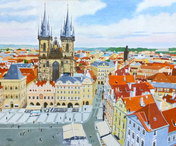 プラハ 水彩画 風景画 2002年作 プラハ 水彩画 風景画 2002年作