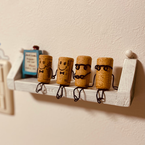 コルク ワイヤーアート 4点セット その他インテリア雑貨 LIL