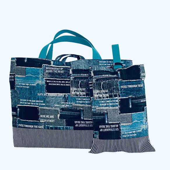 入学　入園　レッスンバック　上履き入れ　ランチョンマット　デニム　ヒッコリー 入学入園レッスンバック上履き入れランチョンマットデニムヒッコリー