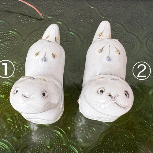 宝袋と縁起を呼ぶ白蛇 置物 / 陶器 干支・巳年・蛇 /Creema限定 その他