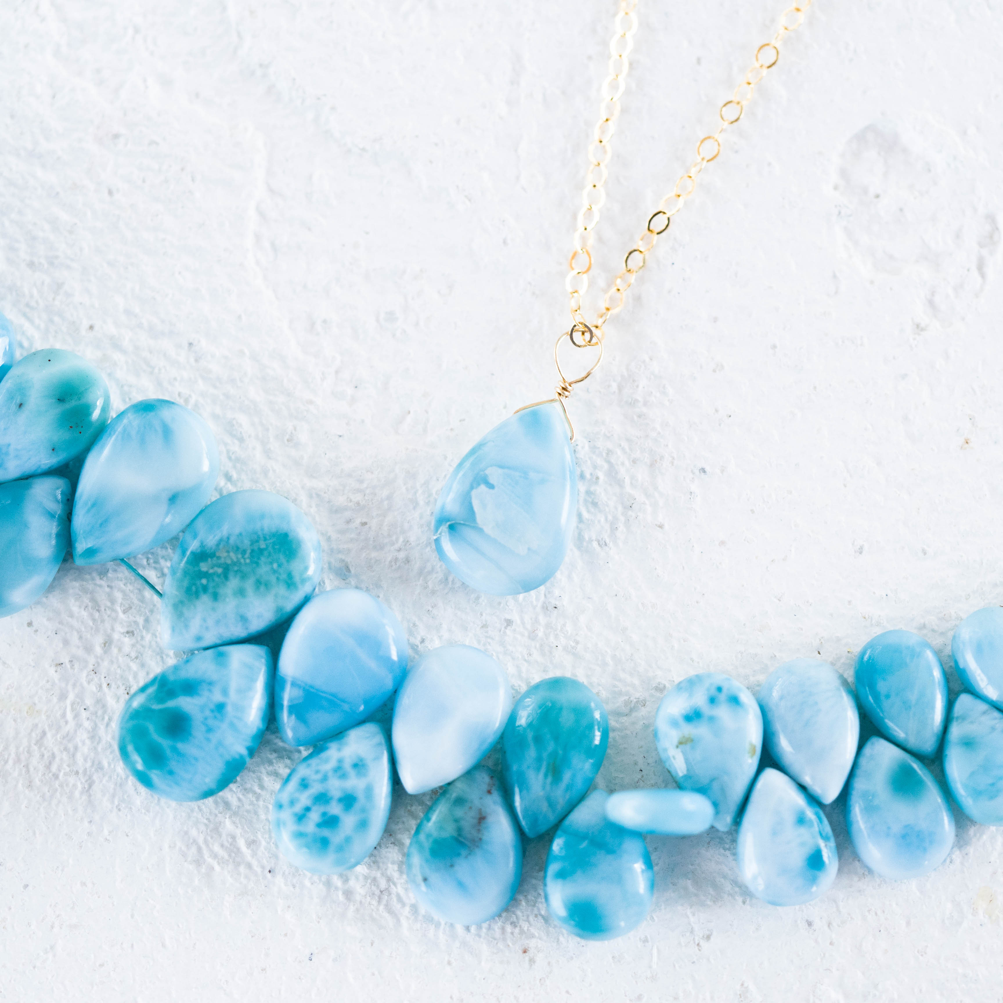 Creema特集掲載♡早割新春福袋2026☆希少高品質ドミニク共和国ラリマースムースペア★ペンダントとピアスのセット