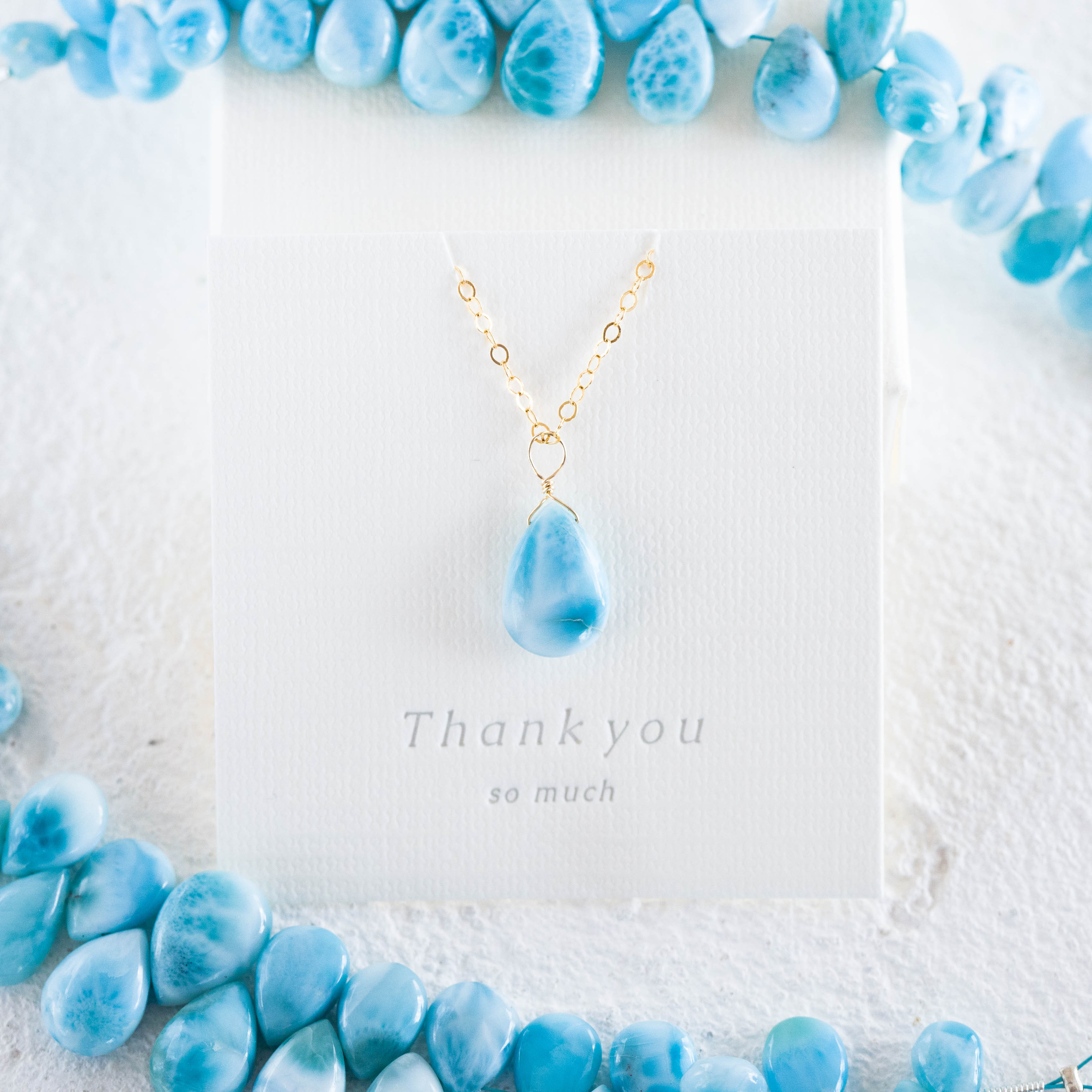 Creema特集掲載♡早割新春福袋2026☆希少高品質ドミニク共和国ラリマースムースペア★ペンダントとピアスのセット