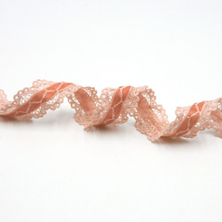 ベルベット＆レースリボン（Pink / ピンク）20mm×50cm 2枚目の画像