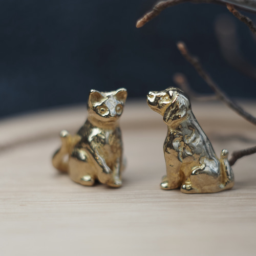 真鍮オーナメント 猫(ネコ) 小さい置物 その他置物 kototoki 真鍮オーナメント 猫(ネコ) 小さい置物 その他置物 kototoki