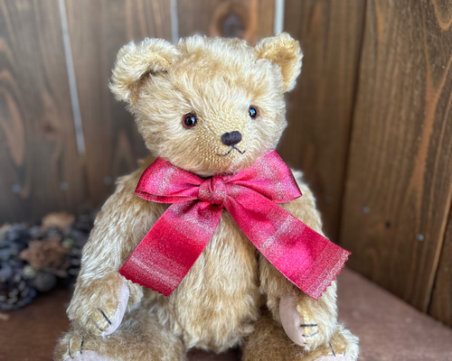 Mさまご依頼品】赤いリボンのクマさん ぬいぐるみ Hataco 通販