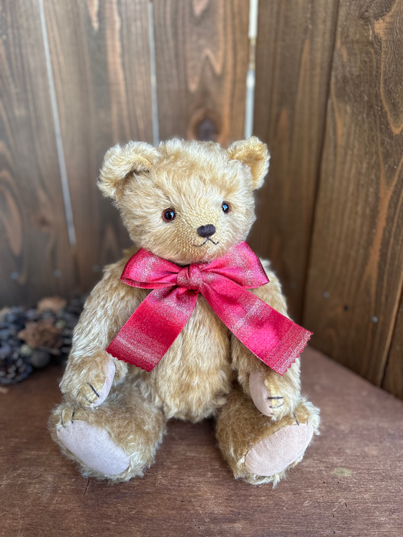 Mさまご依頼品】赤いリボンのクマさん ぬいぐるみ Hataco 通販