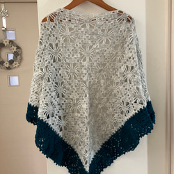 ☆送料無料☆自宅で洗濯OK☆あったかウール混の三角ショール・バレエ