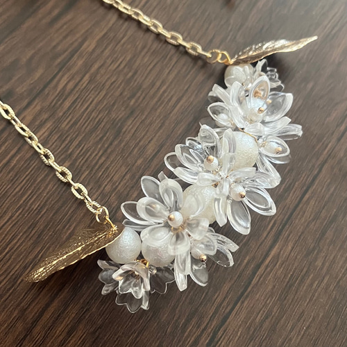 パール フラワーデザイン ネックレス pearl flower necklace～ﾊﾟｰﾙﾌﾗﾜｰﾈｯｸﾚｽ | flower／フラワー公式通販