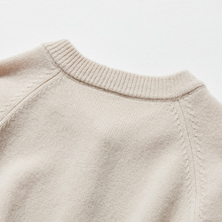 ★現貨★ 簡約設計，經久耐穿。羊毛開襟衫，100%羊毛，米色，241029-1 第7張的照片