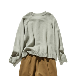 簡約耐穿的羊毛開襟衫，100% 羊毛，鼠尾草綠（241029-2）。 第7張的照片