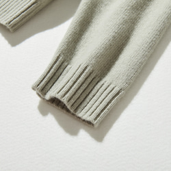 簡約耐穿的羊毛開襟衫，100% 羊毛，鼠尾草綠（241029-2）。 第6張的照片